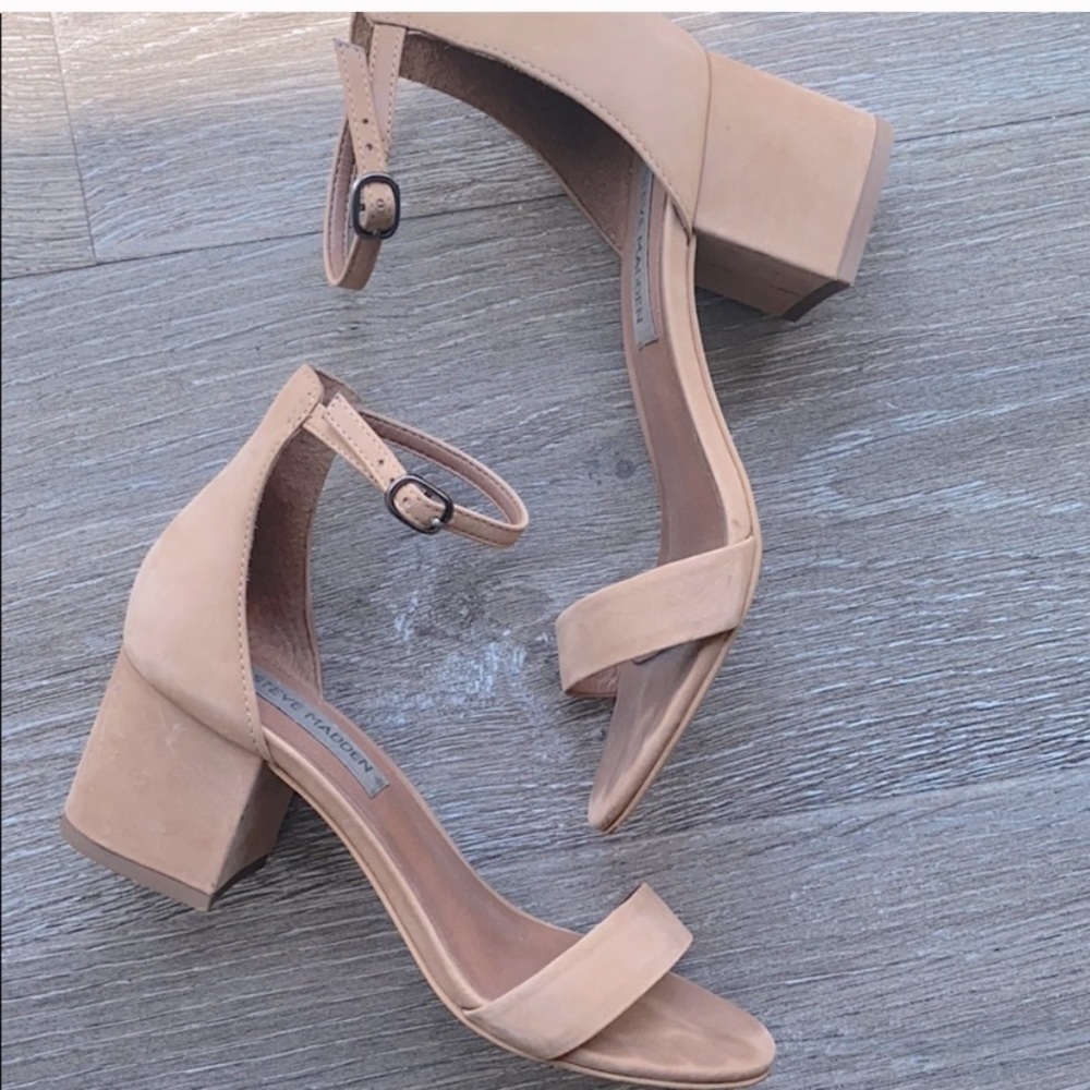 Steve Madden Nude Block Heels